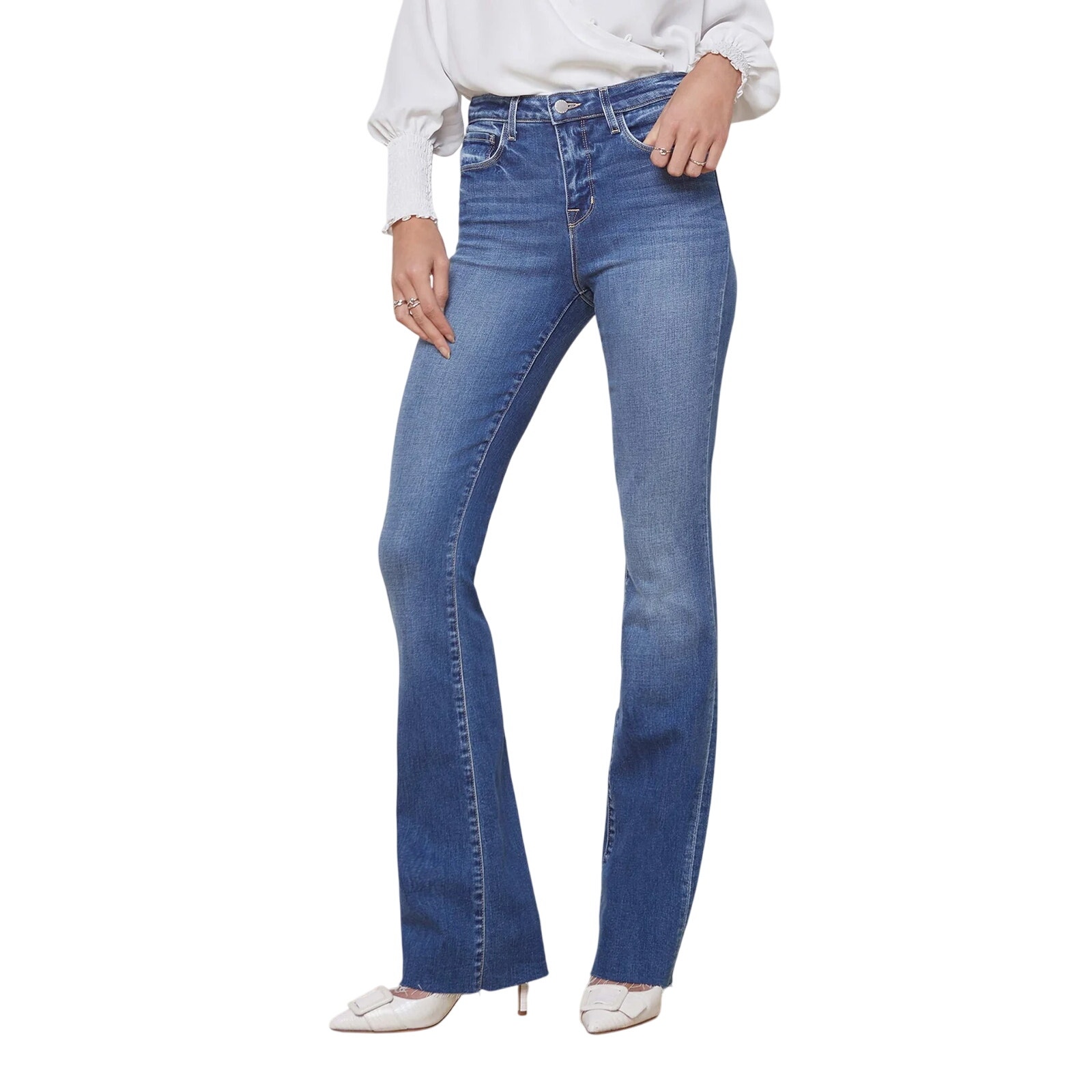 L'agence Blue Straight Leg Jeans